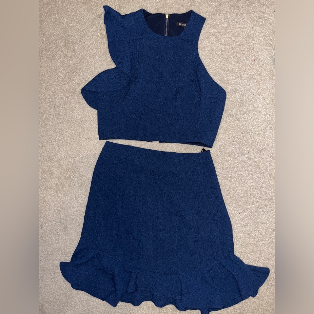 Black Halo 2 Piece Ruffle Set Size 2